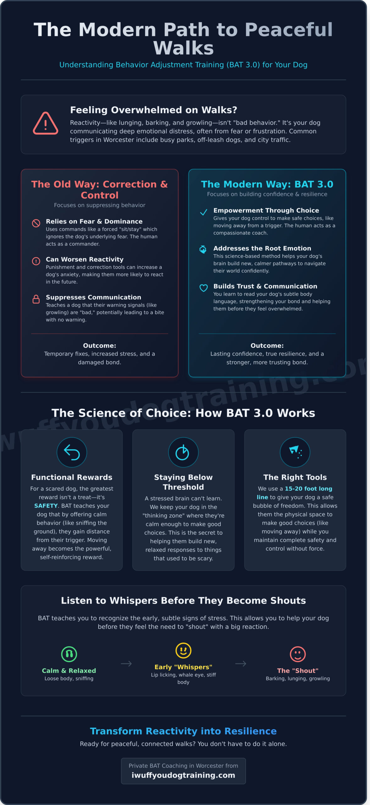 Empower Your Reactive Dog: The Ultimate Guide to BAT Dog Training in Worcester, MA (2026) - Infographic