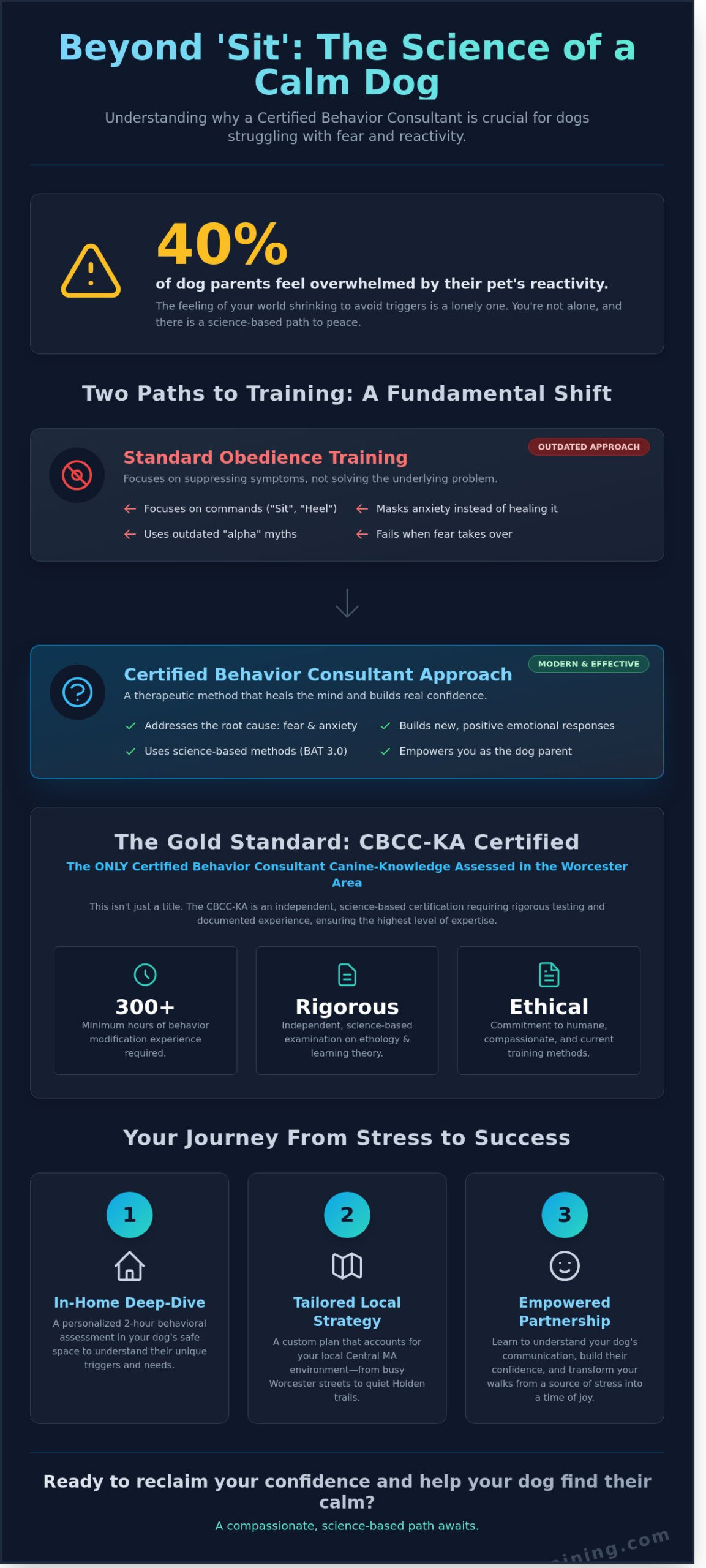 Certified Dog Behavior Consultant in Worcester & Holden: Healing Fear and Reactivity