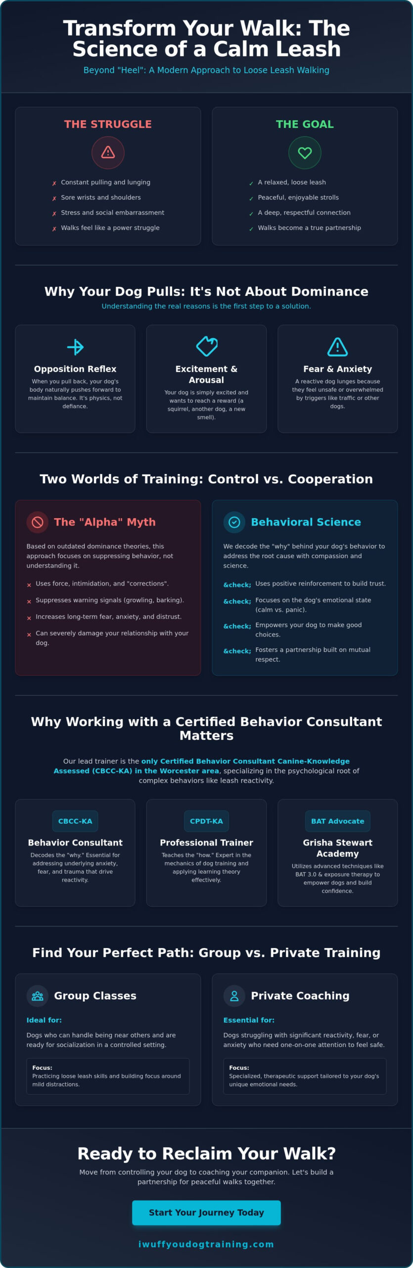 Loose Leash Walking Class in Worcester: A Science-Based Guide for Dog Parents