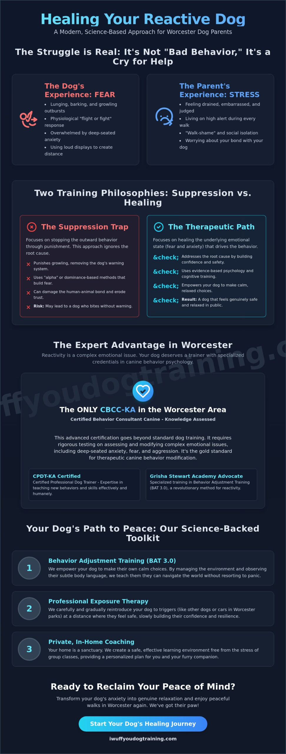 Reactive Dog Training in Worcester, MA: A Science-Based Guide for Discouraged Parents
